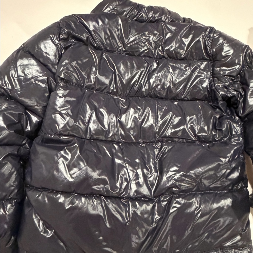 Moncler Glossy Dark Jacket with Logo - Picture 5 of 6